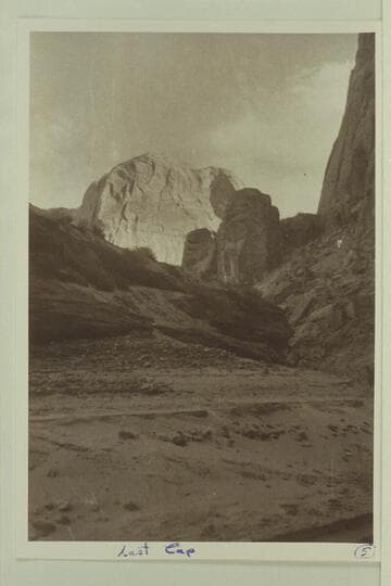 Last camp in the crossing from Hole-in-the-Rock to Waterpocket Fold.  Dave Rust party crossing the Escalante