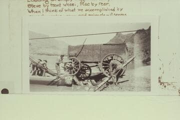 Operation of Lees Ferry.  Print from negative in Waller collection