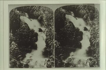 Views on Supply Creek.  Supply Creek heads in the northwest corner of the Aquarius Plateau, Utah Territory, flows northwest, and empties into the Dirty Devil River.  Ward's Cascade.  Aquarius Plateau is known locally as Boulder Mountain