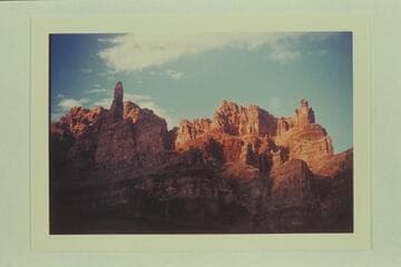 The walls of Gypsum Canyon at sunset, Mile 197
