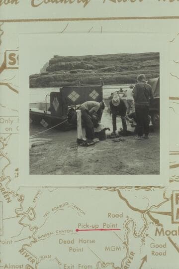Even the Search and Rescue craft need attention.  Repairs to the engines and props of the "Bert Loper."  At MGM well.  Johnny; Joe Baker; Jody Baker