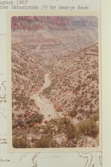 Flood scouring of Bright Angel Creek