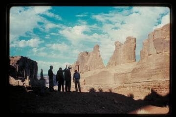 Disney crew at Park Avenue Arches National Monument