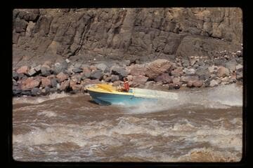 "Wee Yellow" climbs Dubendorff Rapids