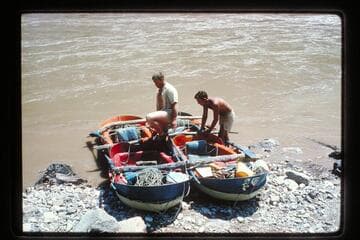 John Evans and Buzz Belknap complete a quadyak