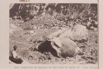 Mme. Genevieve de Colmont at the head of Rapid 22, Mile 202.45.  Late in October, 1938