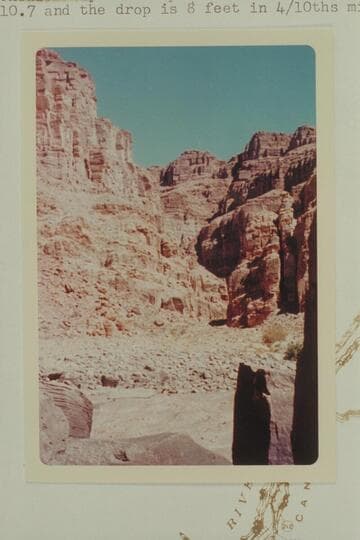 Cataract Canyon, Mile 210.7.  Mouth of side canyon draining North Flat