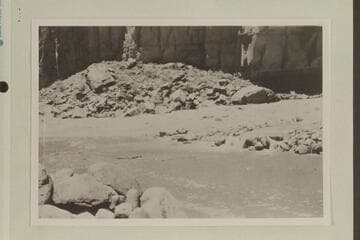 Mouth of Dark Canyon.  The foreground shows a flood out of Dark Canyon