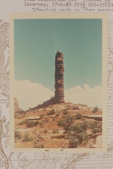 Near Standing Rock.  "Standing Rock on Topo means Totem Pole to us"--Hazel Ekker letter, 1966, Aug. 13