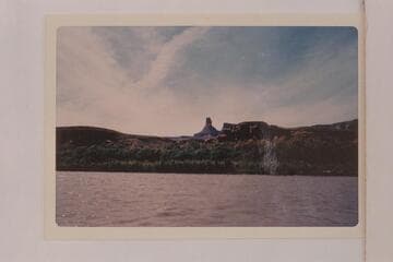Southwesterly from about Mile 50 below the MGM ramp to Deadhorse Point.  Compare Muench "Land of the Sleeping Rainbow," Arizona Highways 1957, June
