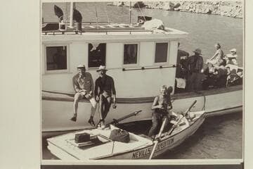 At the head of Lake Mead; end of 1948 traverse of the Grand Canyon