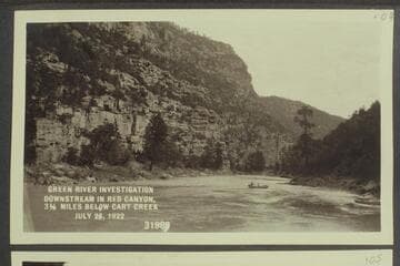 Green River Investigation:  Downstream in Red Canyon, 3 1/2 Miles below Cart Creek