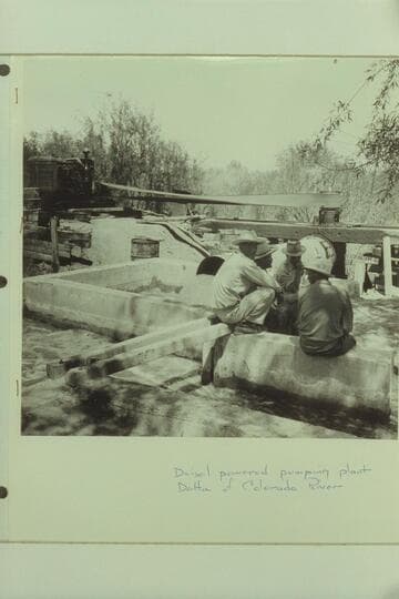 Diesel powered pumping plant, Delta of Colorado River