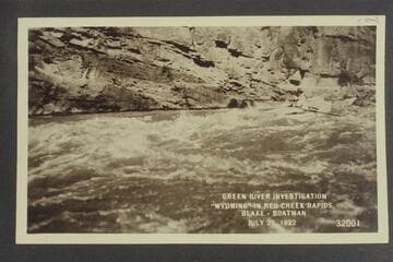 Green River Investigation:  "Wyoming" in Red Creek Rapids.  Blake--Boatman