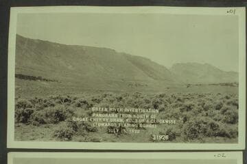 Green River Investigation.  Panorama from north of Choke Cherry Draw, towards Flaming Gorge