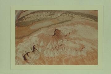 Butte with watch tower on it at Fort Bottom