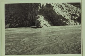#2:  The "Up Colorado" running upstream above Bridge Canyon [on photo reverse:  Superimpose partially, #2 over #1]