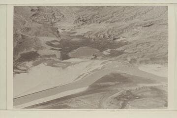 Looking south across the Colorado River delta being bu8lt into the head of Lake Mead and toward the dried Pierces Ferry inlet at Grapevine Wash