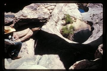 Bridge shadow and pockets near Baker's Ranch, Bates Wilson