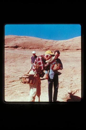 Ballard drinks at water hole, north Anasazi Creek