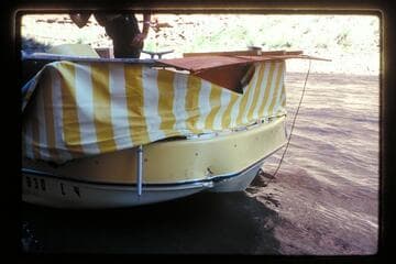Bow of Deck Boat below Vulcan