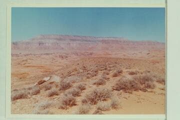 50 Mile Mountain from top of Black Brush Mesa.  Glen Canyon is right center.  The gorge of Anasazi Canyon is left center below the gorge of Glen Canyon