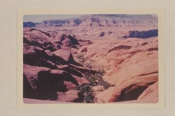 Down the canyon at Mile 71.5 from Sid Whiskers Folly.  Fifty Mile Mountain at top