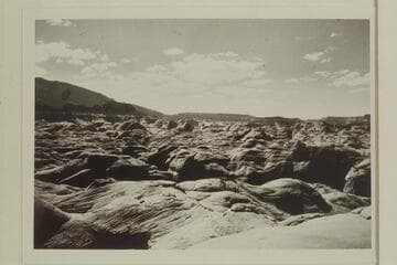 Navajo Mountain; Butte 6069; Cummings Mesa; Butte 5014.  From north of Anasazi Canyon