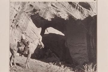 Nancy Daly at Whitehat Bridge.  Side canyon of Navajo Canyon, Arizona