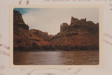 Side canyon at east end of Bowknot, left bank.  About Mile 65