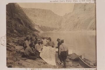 Map study at Glen Canyon Dam Site No. 2, Mile 9 1/2
