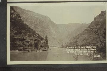 Green River Investigation:  Downstream in Red Canyon, 1/2 mile below Eagle Creek