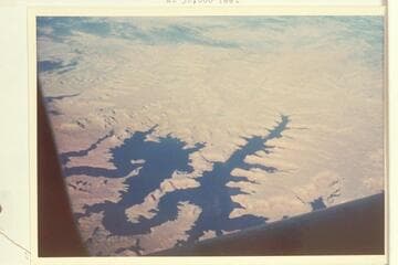 Last Chance Creek and the area of the Crossing of the Fathers.  35mm Dynachrome from a plane at 32,000 feet