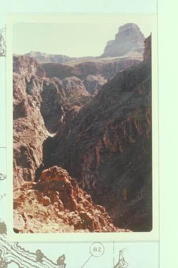 Into Cottonwood Canyon from the saddle on the spurtrail which reaches the river at Mile 80.9