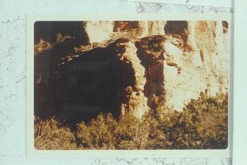 The ruins from the creek bed