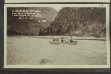 Green River Investigation:  Upstream in Red Canyon, 1 mile below Eagle Creek