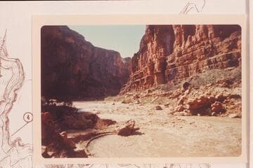 Rapid in flood of Little Colorado near Salt Trail.  Hildreth swam across above this