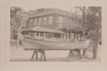 Russell's steel boat "Utah" at El Tovar Hotel