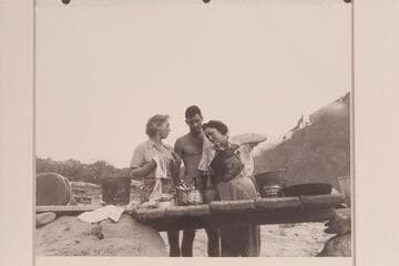 Dishwashing at Tanner Trail Camp:  Rosalind Johnson, Garth Marston and Pauline Saylor
