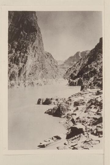 Granite Cliff, 3 miles below Diamond Creek.  Up river from Mile 228.8