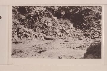 The boat "Boulder" in Hermit Creek Rapids.  Leigh Brinton Lint, boatman