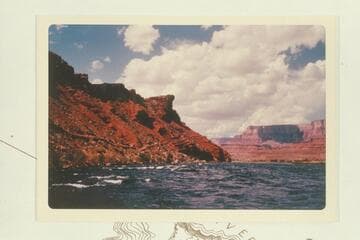 Down at Paria Riffle showing the dugway from about Mile 0.2