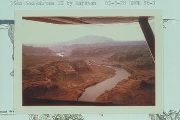Upriver from Mile 56; Navajo Mountain and Cummings Mesa