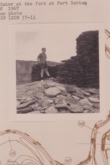 Jody Baker at the fort at Fort Bottom