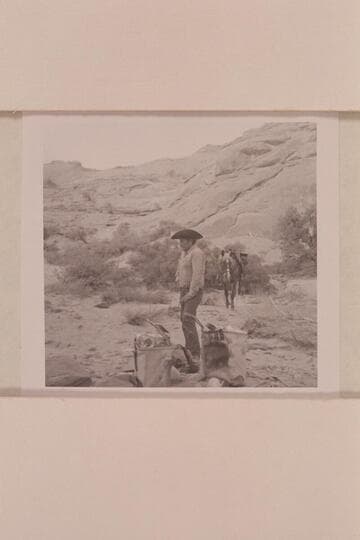 Dan Lehi Willetson in camp at Bald Rock; Junction; Cha Creek