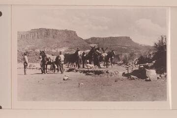 Camp at Spencers.  Arrival of packer