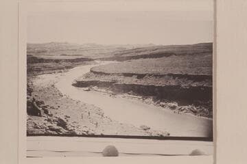 Upriver on the San Juan from the site of the present bridge near Mexican Hat