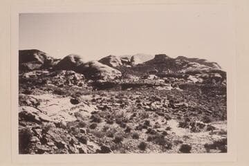 North side of Cha Butte and Navajo Mountain from top of trail between Bald Rock Creek and Cha Canyon