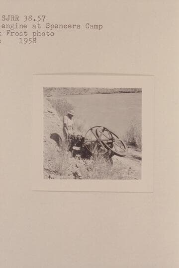 Gas engine at Spencer's Camp