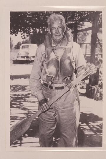 Willis "Cappy" Rowe.  Posed at his home after his 1953 traverse of Grand Canyon